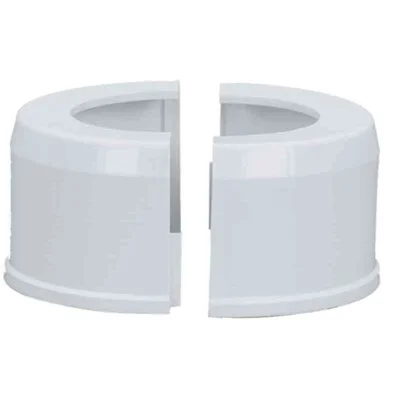 Bodenkappe aus Kunststoff für WC. Geteilter Gussanschluss