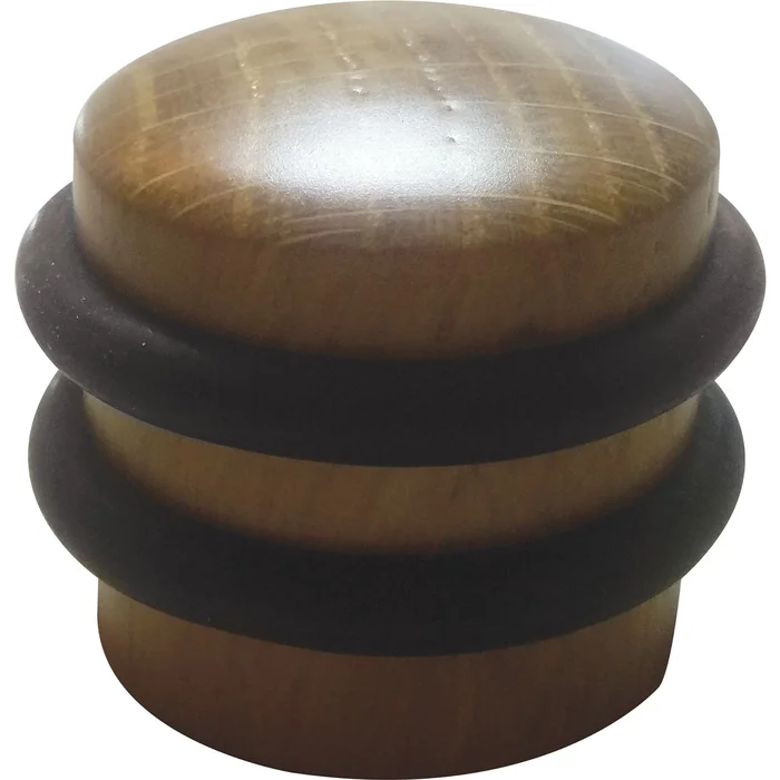 Bodentürpuffer – ø 40 mm, Höhe 34 mm, Anschlag 2 Gummiringe, Buche