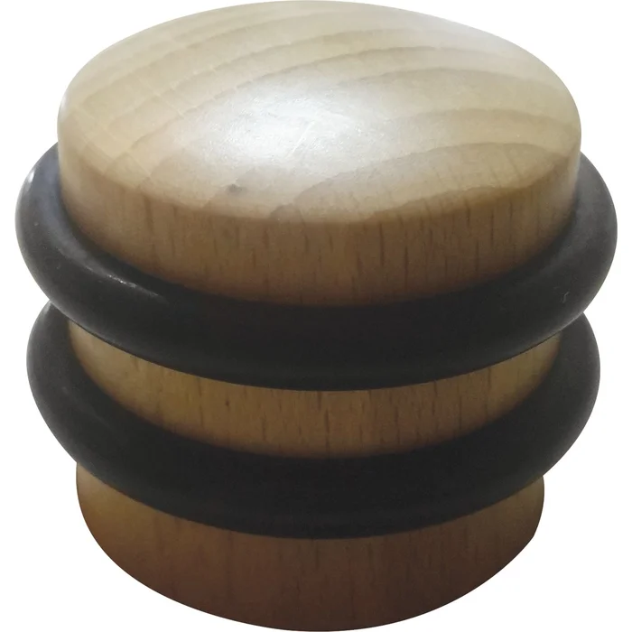 Bodentürpuffer – ø 40 mm, Höhe 34 mm, Anschlag 2 Gummiringe, Eiche