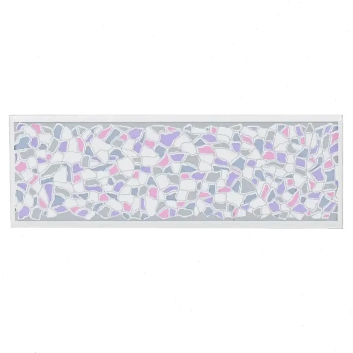 Bordüre Boizenburg E3228 Konfetti rose grau weiß lila 5×15 cm I.Sorte