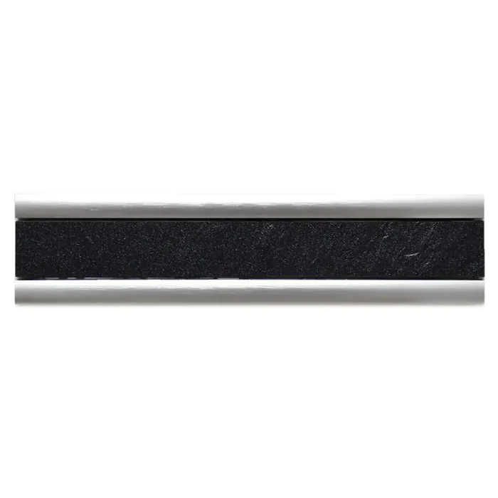 Bordüre E4453 Metall silber anthrazit schwarz 7×30 cm