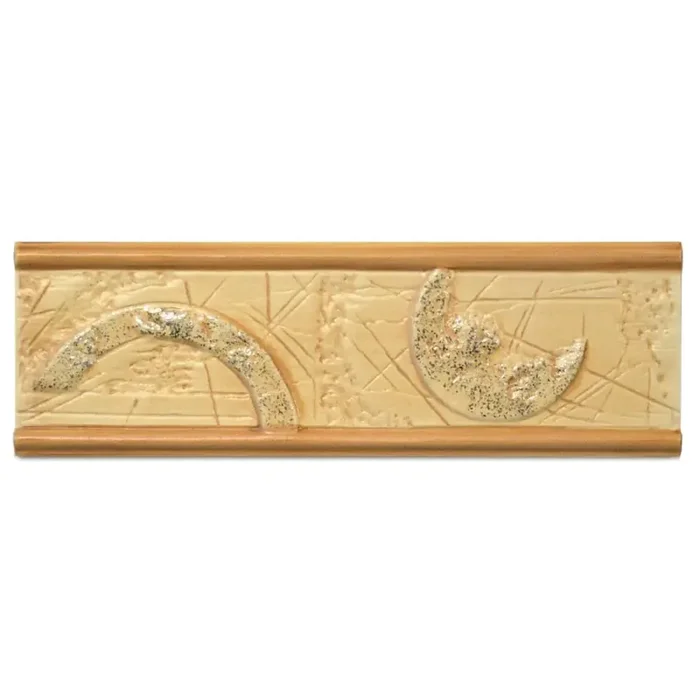 Bordüre Nr.62 braun orange silber Mond 8×25 cm I.Sorte