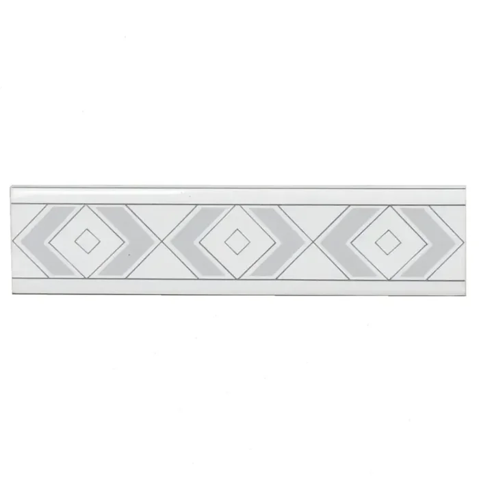 Bordüre Nr.657 weiß ivory grau 5×20 cm