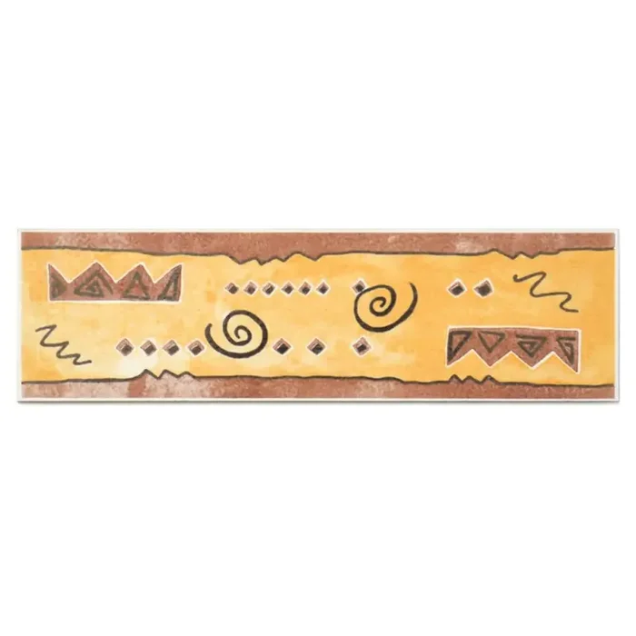 Bordüre Steuler Design Nr.115 35331 African Style gelb braun gold 7×25 cm I.Sorte