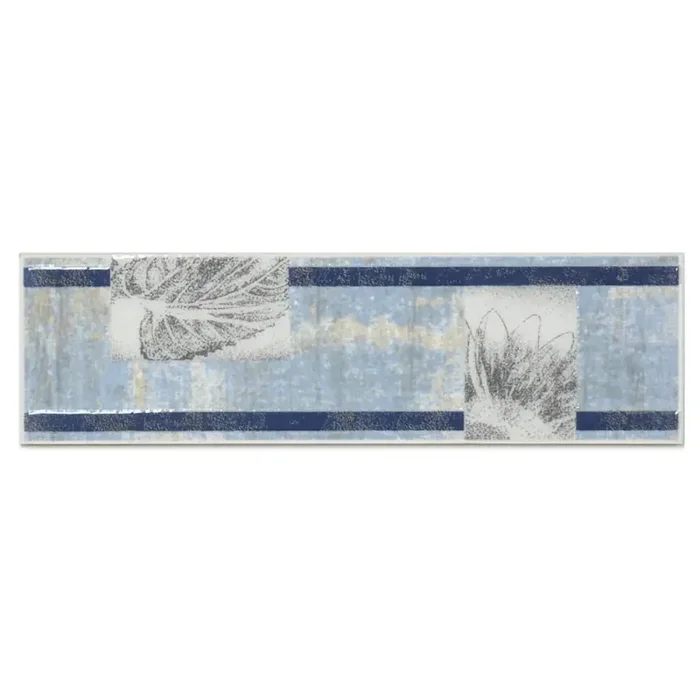 Bordüre Steuler Design Nr.280 POE05101 blau grau weiß 7×25 cm I.Sorte