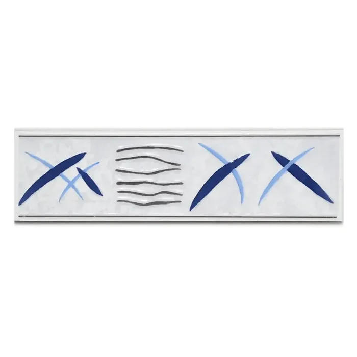 Bordüre Vabene 16641 Nr.999 Sandrio grau blau grau weiß glänzend 5,5×20 cm I.Sorte