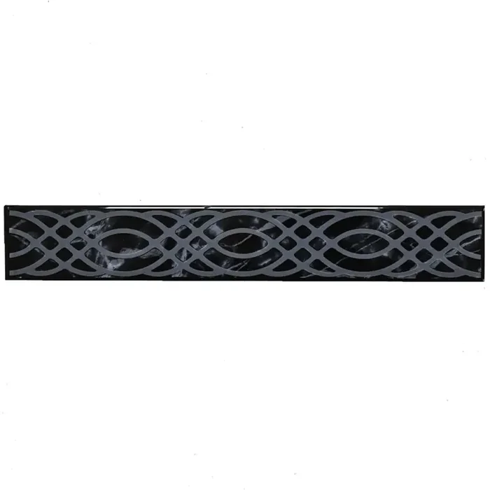 Bordüre Venis Nr.597 schwarz grau 5,3×33,3 cm