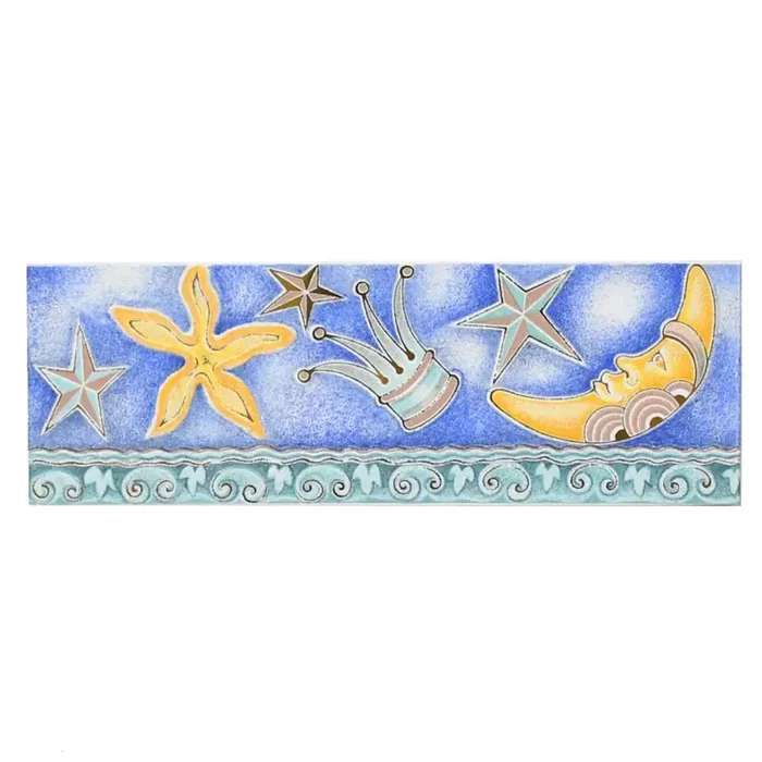 Bordüre Villeroy & Boch Nr.690 1384 D167 Blue Dream mehrfarbig 10×30 cm I.Sorte