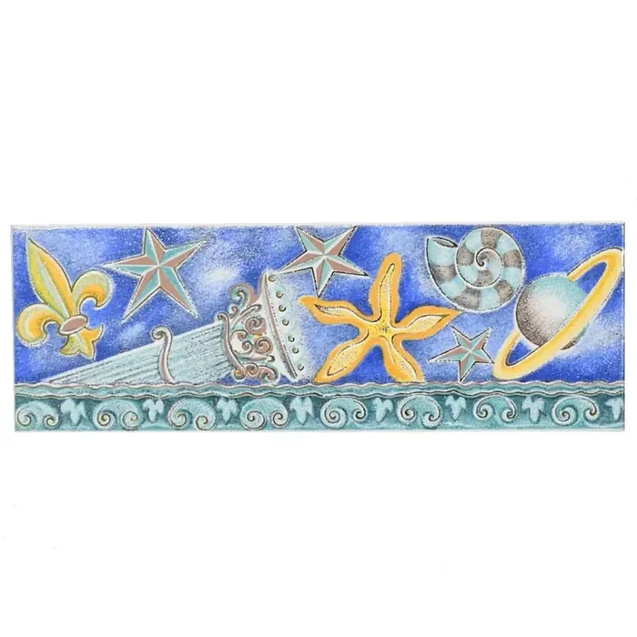 Bordüre Villeroy & Boch Nr.691 1384 D166 Blue Dream mehrfarbig 10×30 cm I.Sorte