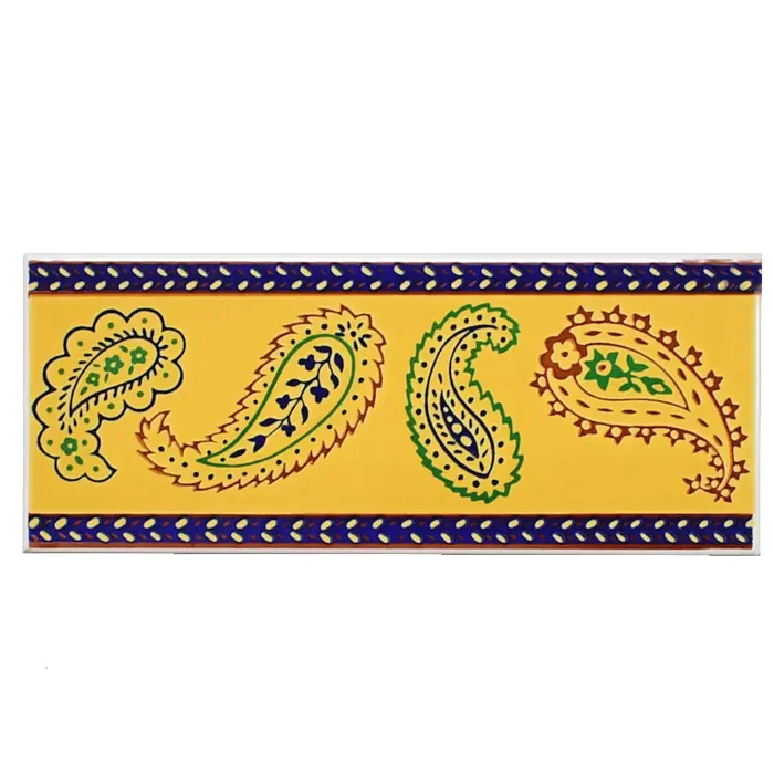 Bordüre Villeroy & Boch Nr.897 1151 R959 White Line Paisley mehrfarbig 10×25 cm I.Sorte