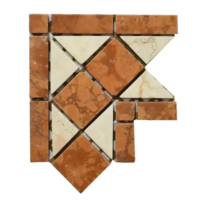 Bordürenecke Nr.776 Misura Venezian Marmor cotto creme 14×14 cm