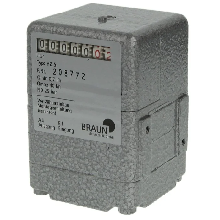 Braun Ölmengenzähler HZ5 werksgeprüft Heizölzähler Heizung Ölverbrauch