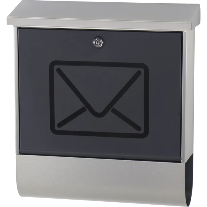 BURG Briefkasten LUCENTA 2700 – mit Zeitungsbox, Edelstahl rostfrei