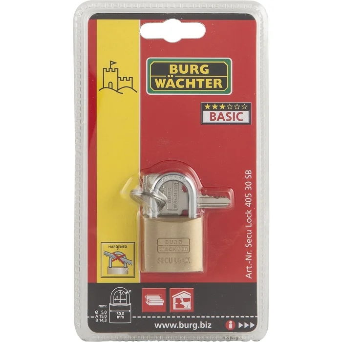 Burg-Wächter Vorhangschloss 405 verschiedensperrend Breite 30mm