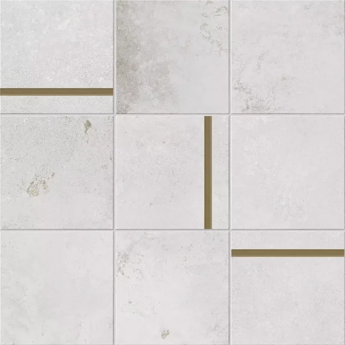 Caesar Alchemy Frozen Naturale – Matt Composizione N Brass AFWV 30x30cm rektifiziert 9mm