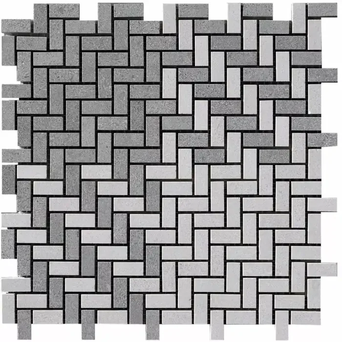 Casalgrande Cemento Antracite – Grigio Rasato Mosaik Tessuto 3744462 25,1×25,1cm rektifiziert