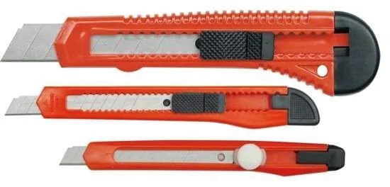 Cuttermesser-Set, 3-tlg. (rot)