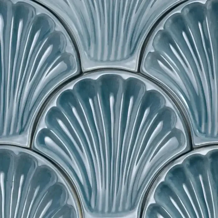Decor Fliese Artigiana le Conchiglie 15 x 15,5 cm Glossy Ceruleo