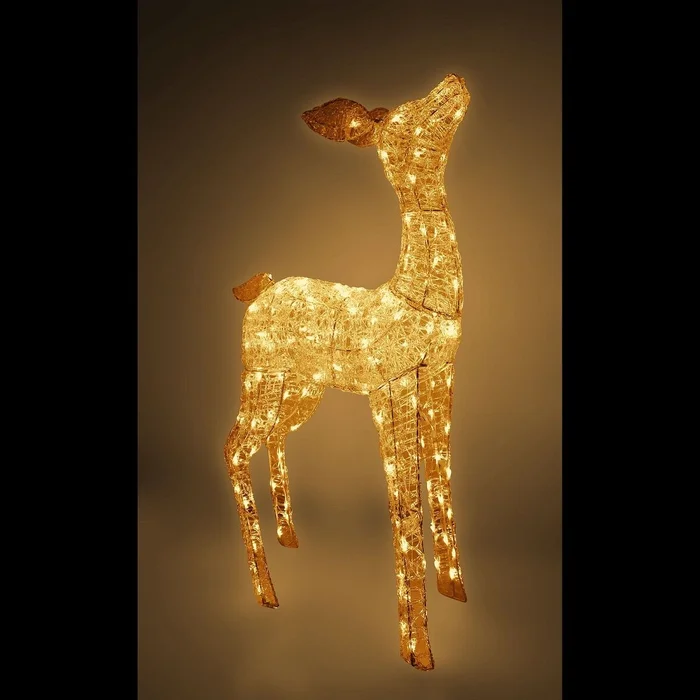 Deko Hirschfigur, Acryl, LED, 104 x 62 x 28 cm