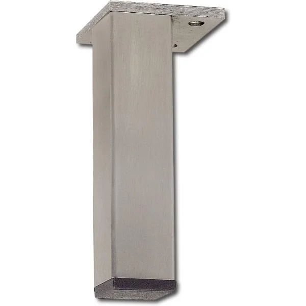 Dekorfuß 30×30 mm, Länge 120 mm, Edelstahl gebürstet