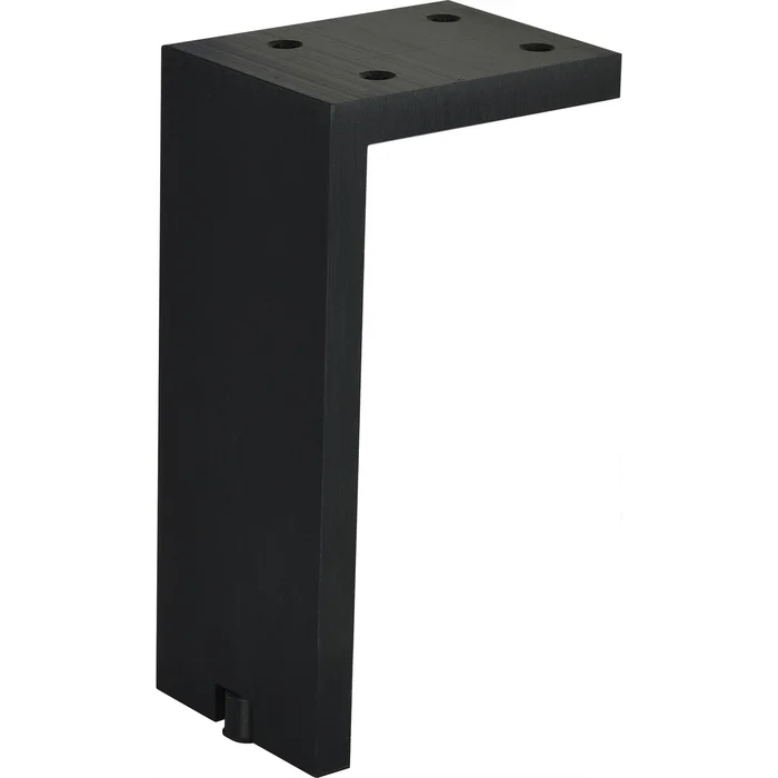 Dekorfuß Fonda 150 x 10 mm, Länge 150 mm, Aluminium, schwarz gebürstet