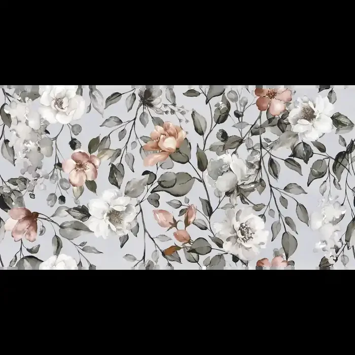 Design- & Dekorfliesenim floralem Muster 60×120 Cart Charme Cold