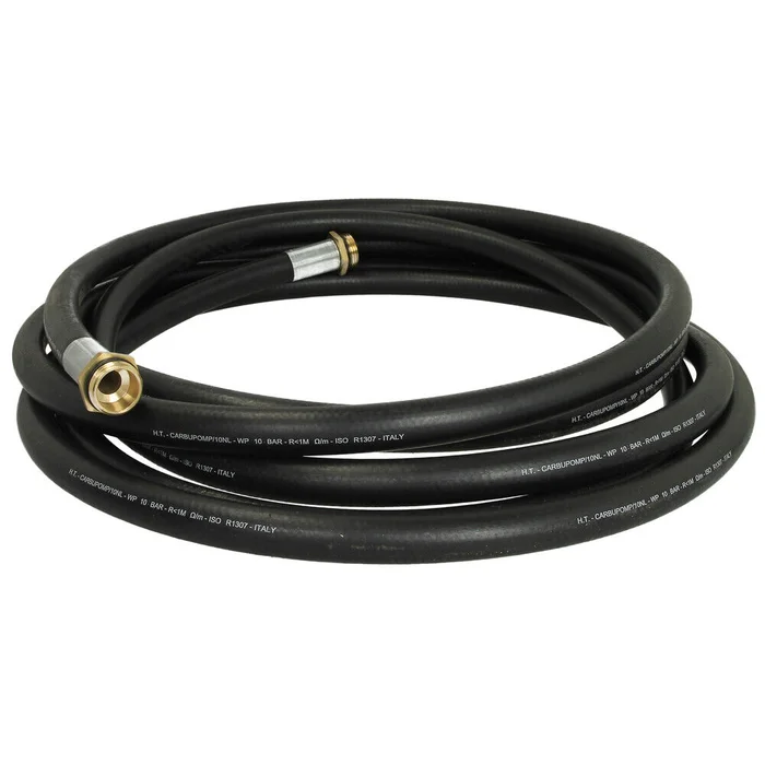 Dieselschlauch 1 Zoll 8 m, Anschlüsse 1″ AG Schwarz 10 bar