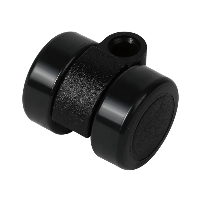 Doppel-Lenkrolle Mini weich Kunststoff schwarz 36mm 50 kg