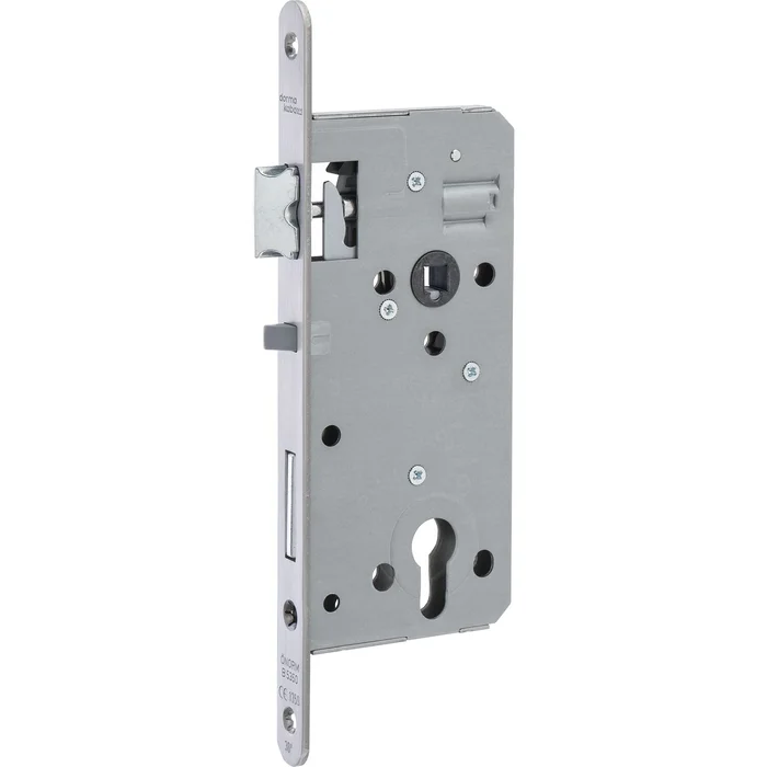 dormakaba Einstemmschloss 127WZ FB PZW, DM 60, Nuss 8,5 mm, rechts, Edelstahl