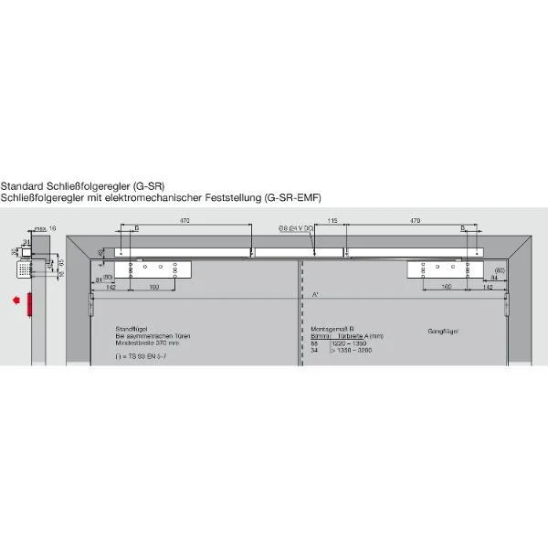 dormakaba Gleitschiene GSR-EMF2-V, silber