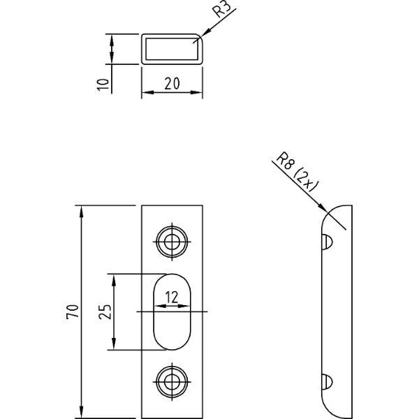 dormakaba Schließblech f. Verriegelungsbolzen MFV DORMAKABA 124Cerbero (SB.MV.Z.DS)