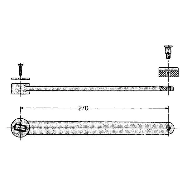 dormakaba Schwinghebel flachkonisch, Stahl im Gesenk geschmiedet, verzinkt
