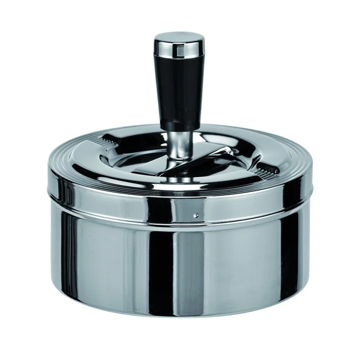 Drehaschenbecher, Ø 11 cm (chrom)