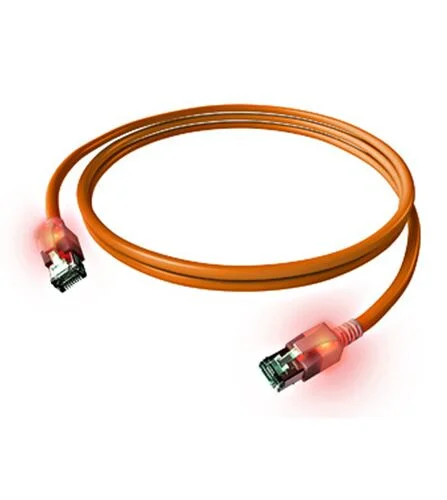 DualBoot LED Patchkabel, Cat.6a, geschirmt, orange