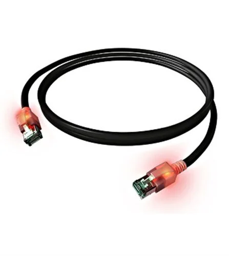 DualBoot LED Patchkabel, Cat.6a, geschirmt, schwarz