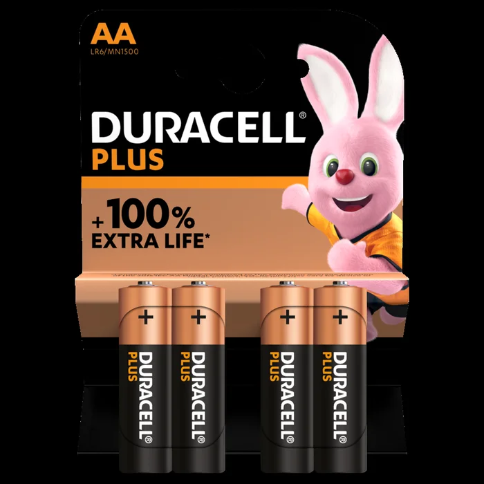 Duracell Batterie Plus AA Alkaline 1.5 V 4 Stk.