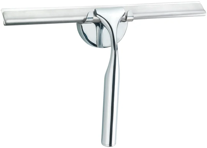 Duschabzieher, Edelstahl incl. Halter (silber)