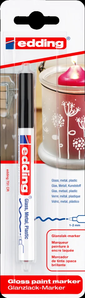 Edding Lackmarker 751 schwarz (schwarz)
