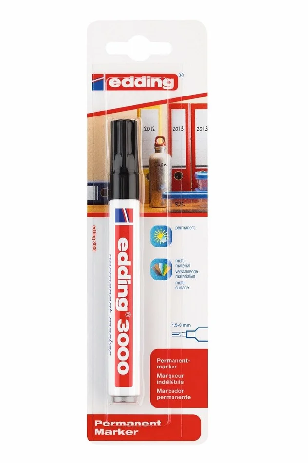 Edding Permanent Marker 3000 schwarz (schwarz)