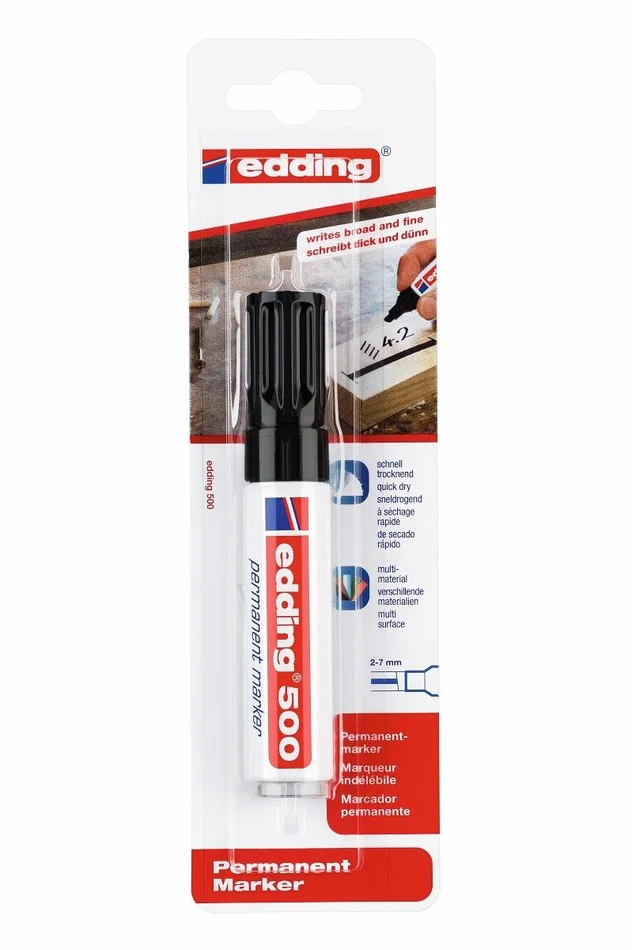 Edding Permanentmarker 500 schwarz (schwarz)