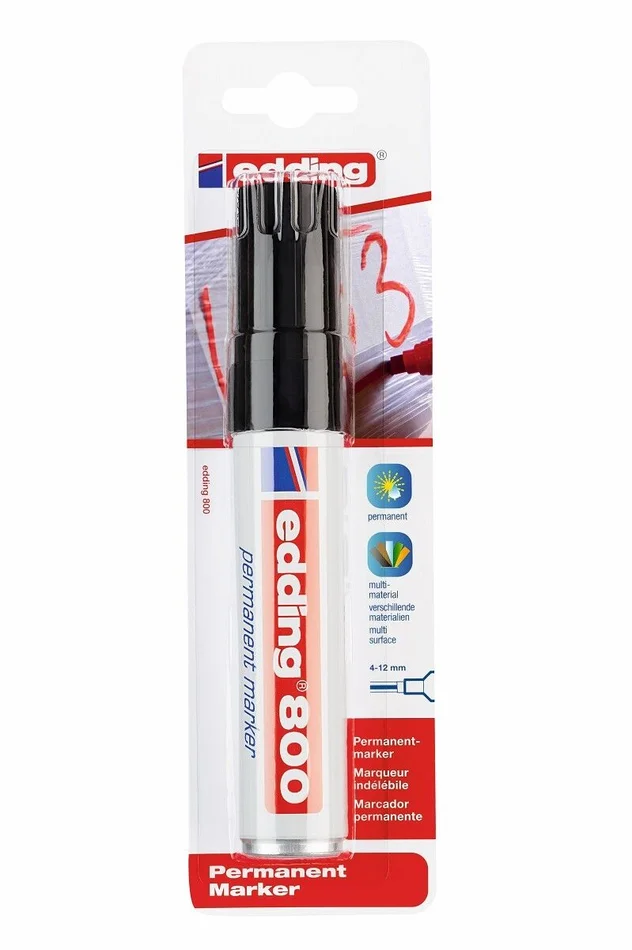Edding Permanentmarker 800 schwarz (schwarz)