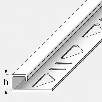 Edelstahlschiene Quadro 11 mm 3 lfm Marke Alferpro