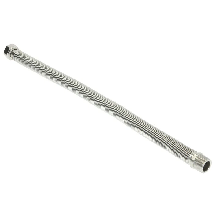 Edelstahlwellrohr Flexrohr flexibel ausziehbar 3/4″ 500 – 1000 mm mit Dichtung