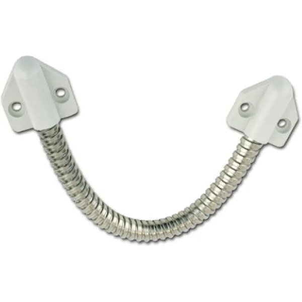 effeff Kabelübergang 10318 für Kabel bis 7 mm, 300 mm, Konsole grau, Messing vernickelt