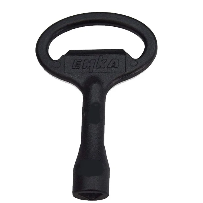 EMKA Dreikantschlüssel Vierkantschlüssel, schwarz pulverbeschichtet
