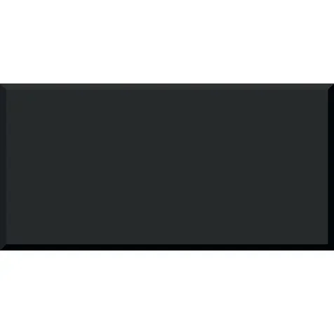 Facette Metro Schwarz Wandfliese glasiert, glänzend Rundkante 31x,6x60x1