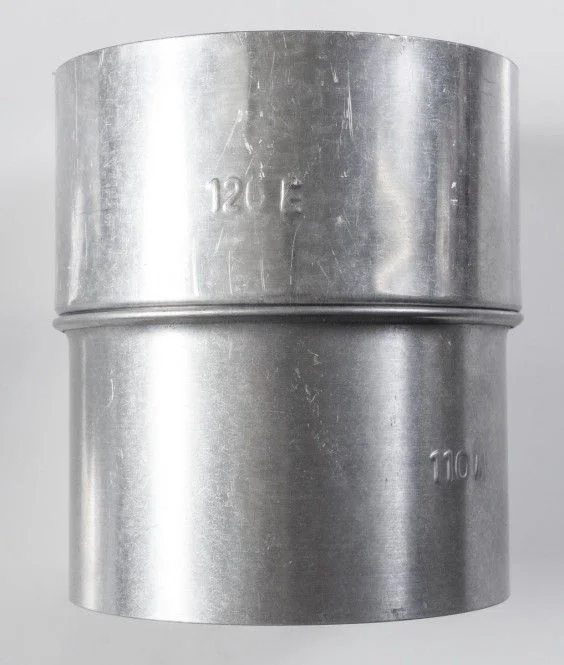 FAL Erweiterungsstück 110 weit x 120 eng = 110 mm Ofen/Feuerstätte, 120 mm Kamin