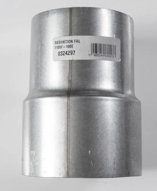 FAL Reduzierstück 110 weit x 100 mm eng = 110 mm Ofen/Feuerstätte, 100 mm Kamin