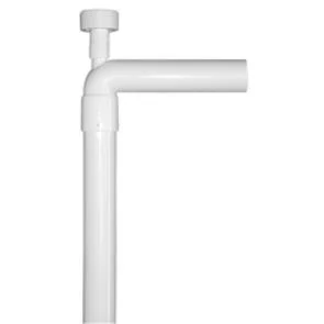 Faluplast, Falu 46800, Winkelauslaufrohr mit Vakuumventil. 180x650x40 mm. Weiß.