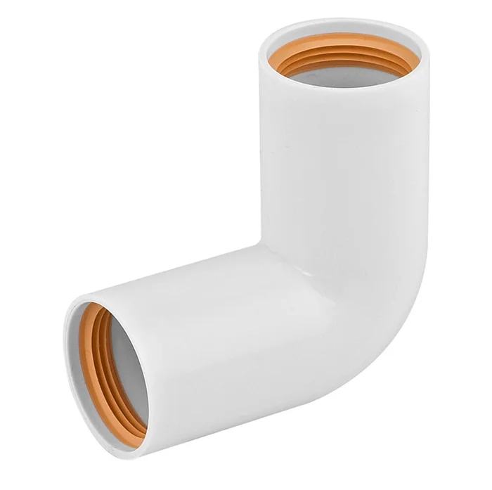Faluplast PP-Winkel weiß 40, 90 Grad, mit Gummidichtung